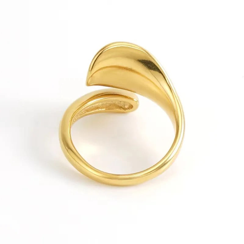 Solid Vermeil Ring - 18k Gold Plated