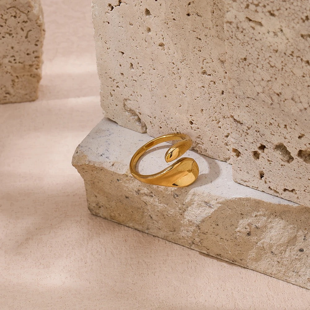 Solid Vermeil Ring - 18k Gold Plated