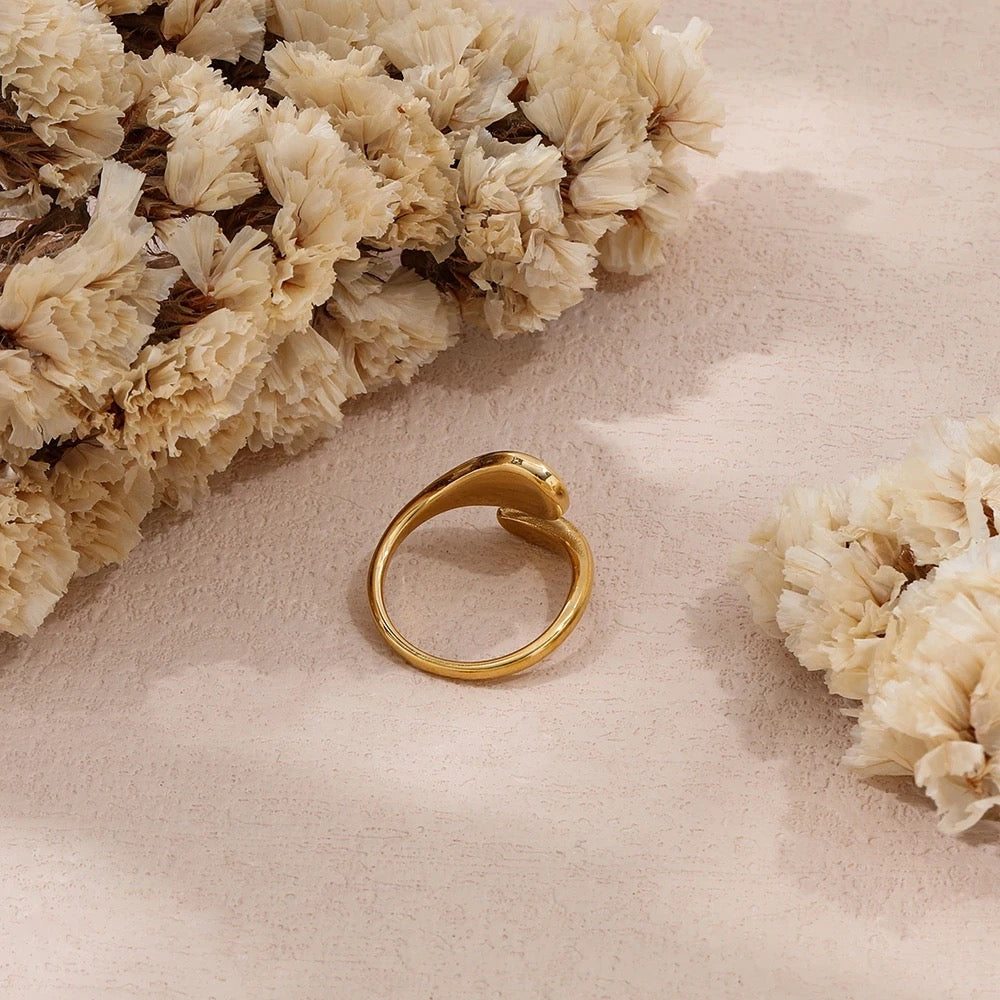 Solid Vermeil Ring - 18k Gold Plated