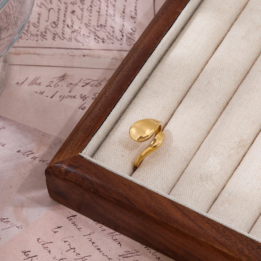 Solid Vermeil Ring - 18k Gold Plated