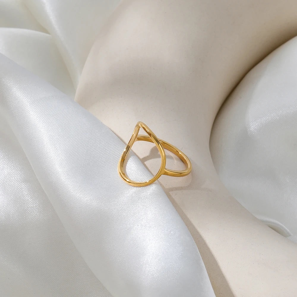 Simple Large Circle Ring - Gold