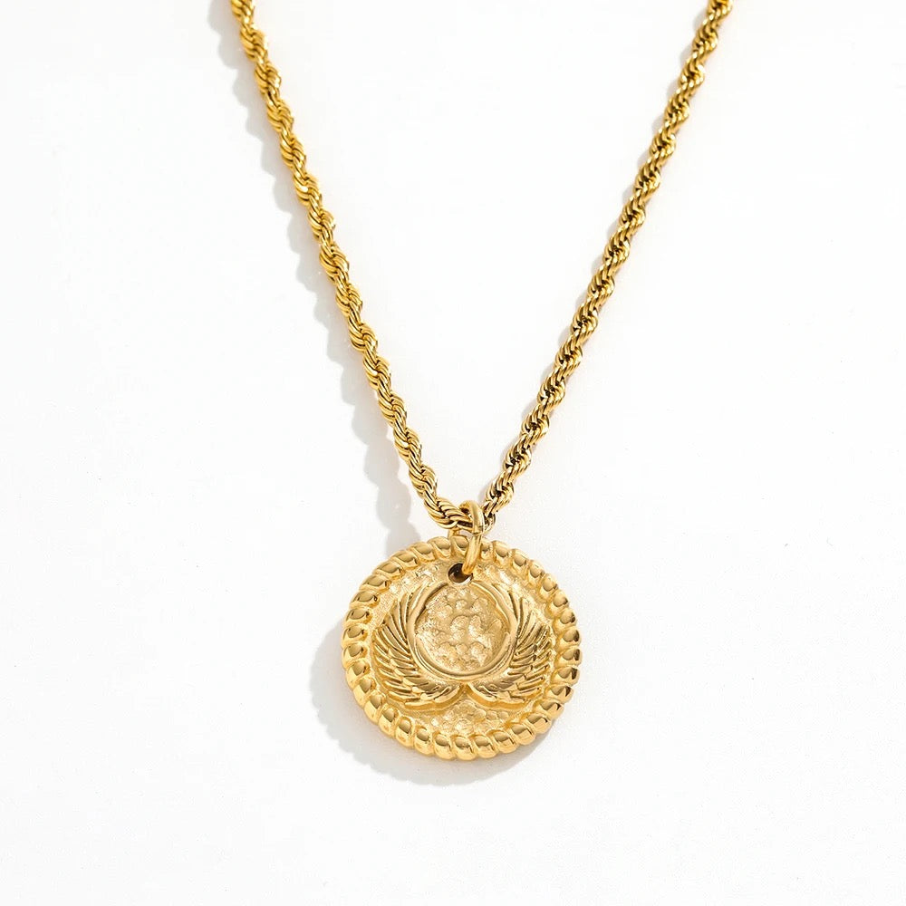 18k Gold Plated Guardian Angel Necklace