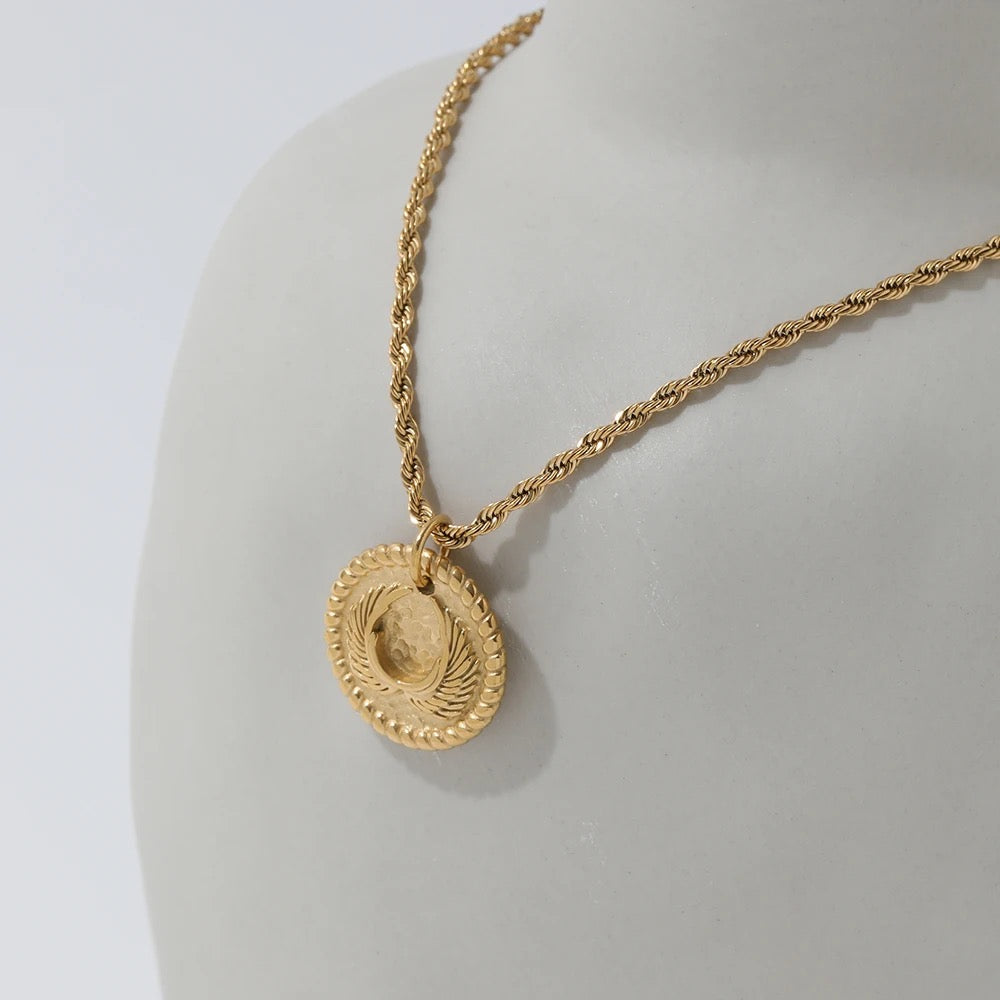 18k Gold Plated Guardian Angel Necklace