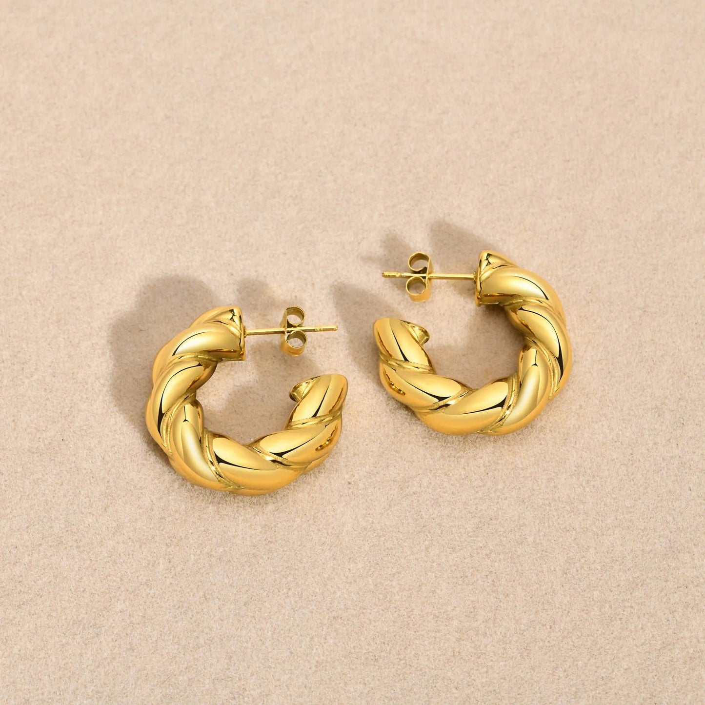 18K Gold Plated Stainless Everyday Earring