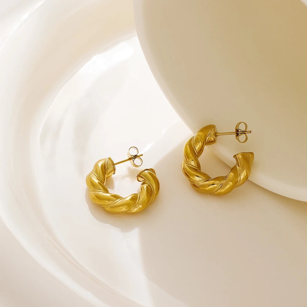 18K Gold Plated Stainless Everyday Earring