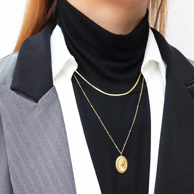 18K Gold Plated Star Pendant Necklace