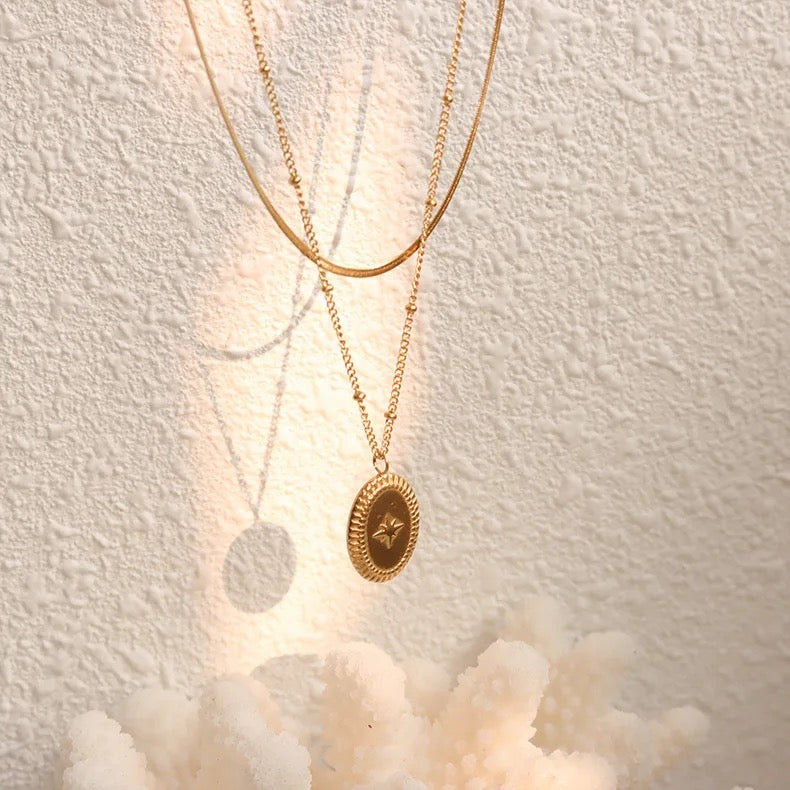 18K Gold Plated Star Pendant Necklace