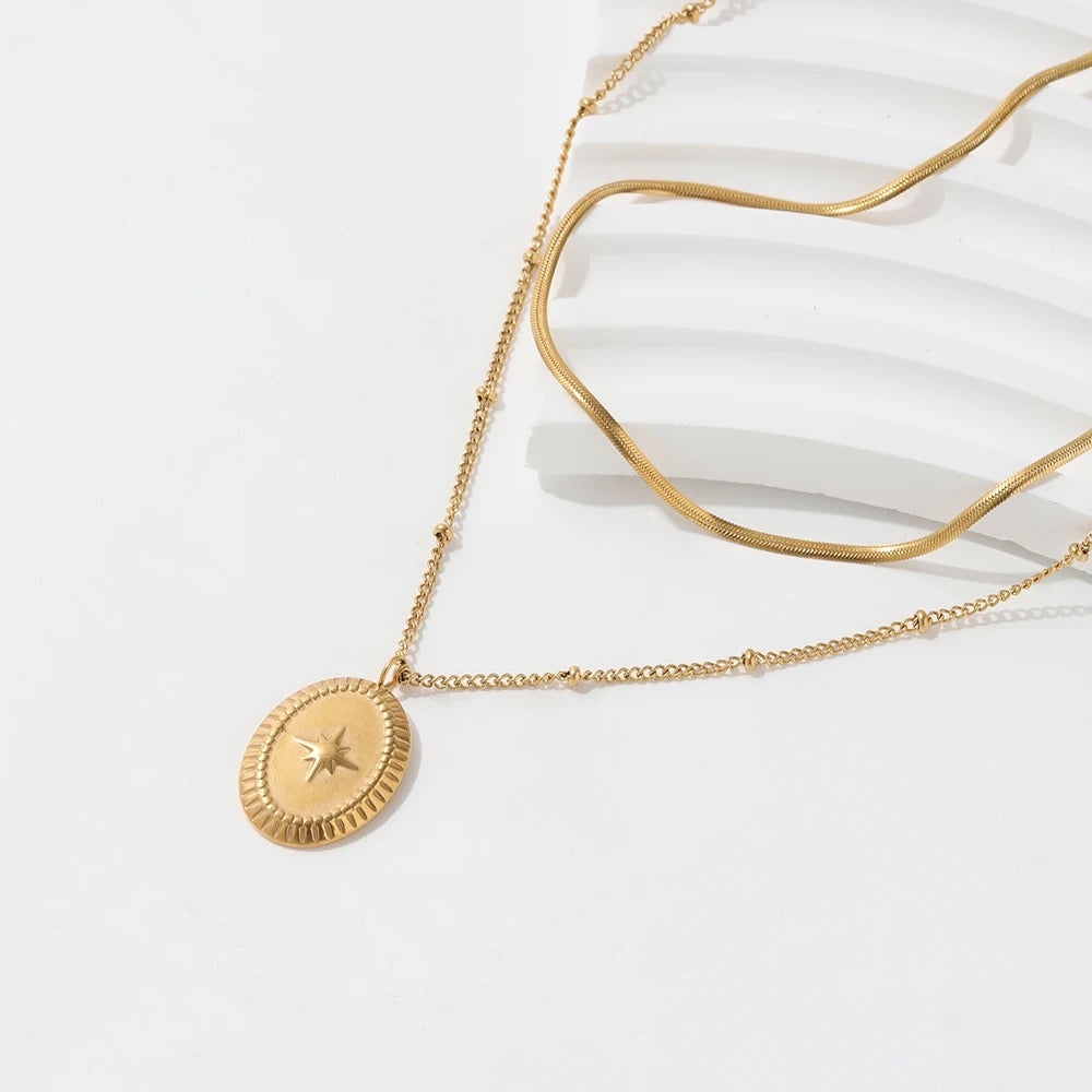 18K Gold Plated Star Pendant Necklace