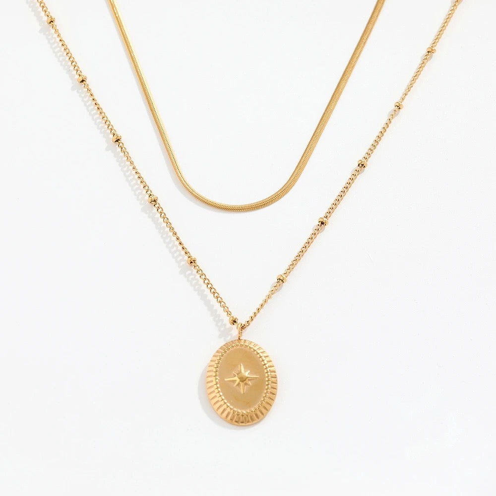 18K Gold Plated Star Pendant Necklace