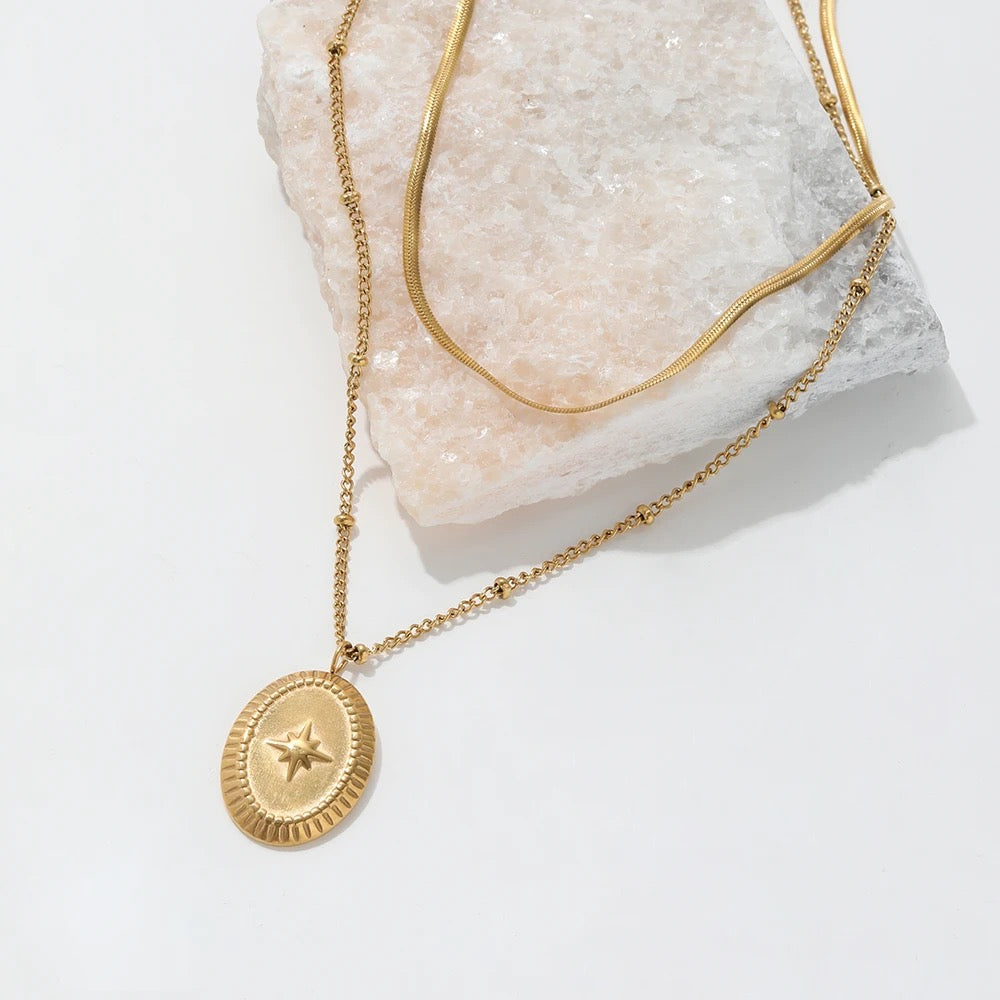 18K Gold Plated Star Pendant Necklace