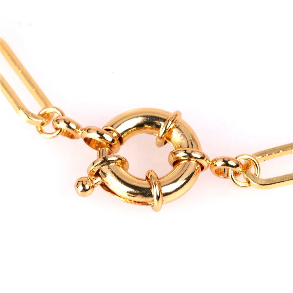 Chic Gold Link Paperclip Chain Bracelet