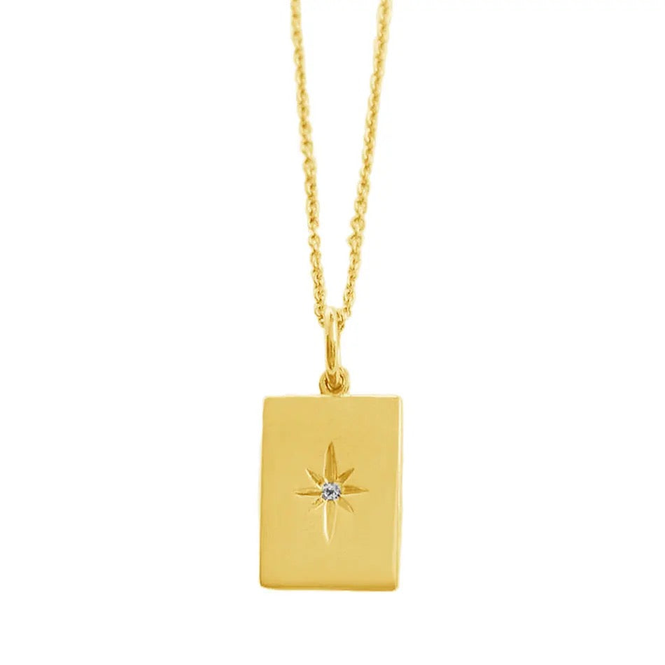 Stunning 18K Gold Plated Star Burst Pendant Necklace