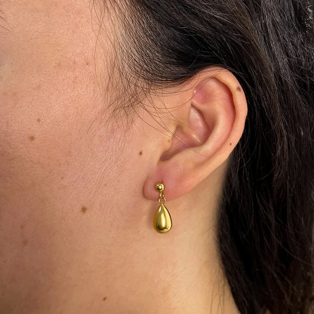 18K Gold Plated Waterdrop Stainless Steel Earring