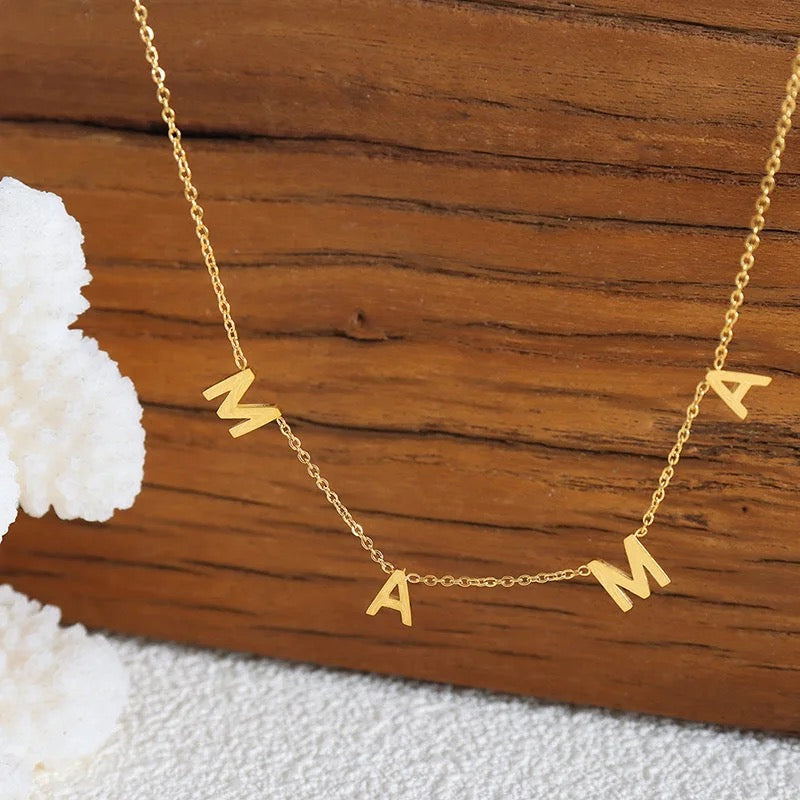 Delicate 18K Gold Charm Necklace For Mum