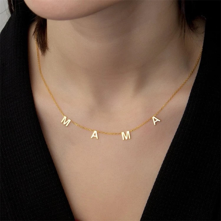 Delicate 18K Gold Charm Necklace For Mum