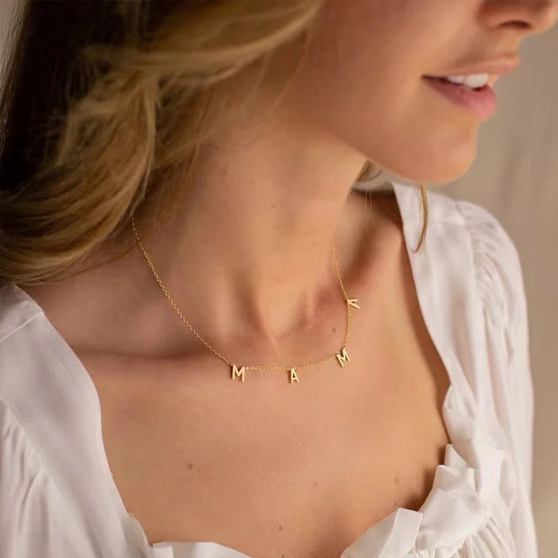 Delicate 18K Gold Charm Necklace For Mum