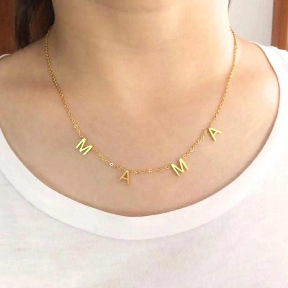 Delicate 18K Gold Charm Necklace For Mum