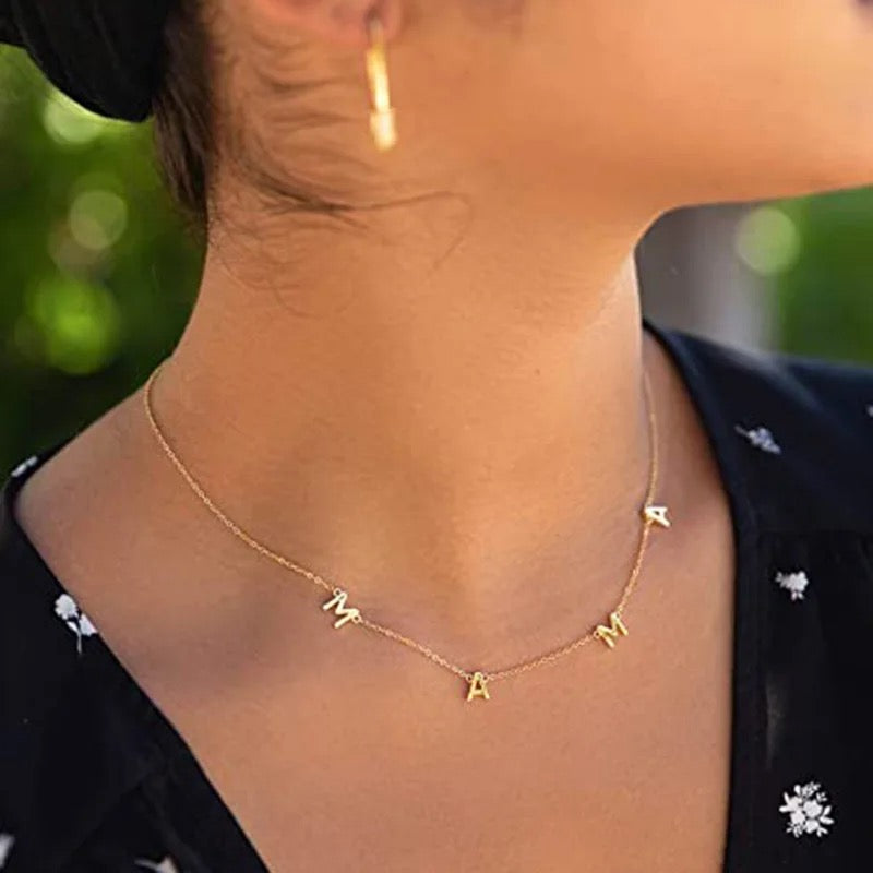 Delicate 18K Gold Charm Necklace For Mum