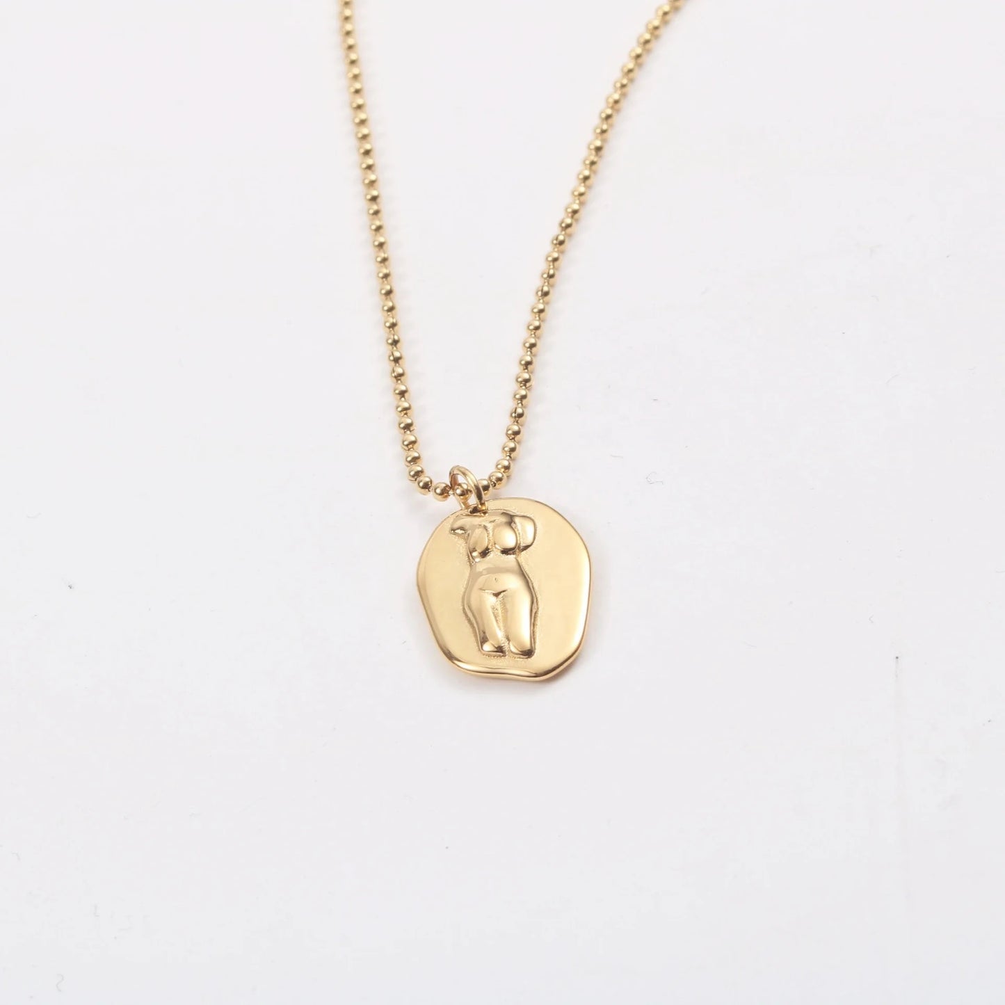 Gold Ball Chain Pendant Necklace For Mum