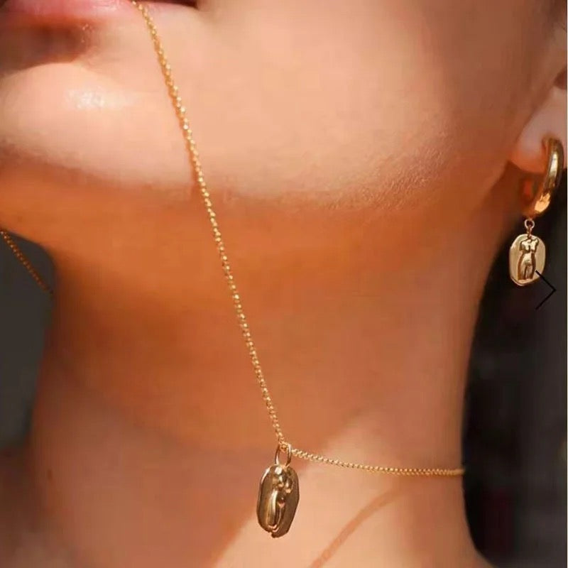 Gold Ball Chain Pendant Necklace For Mum