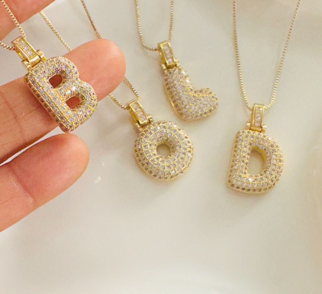 Elegant 18K Gold Plated Initial Charm Necklace