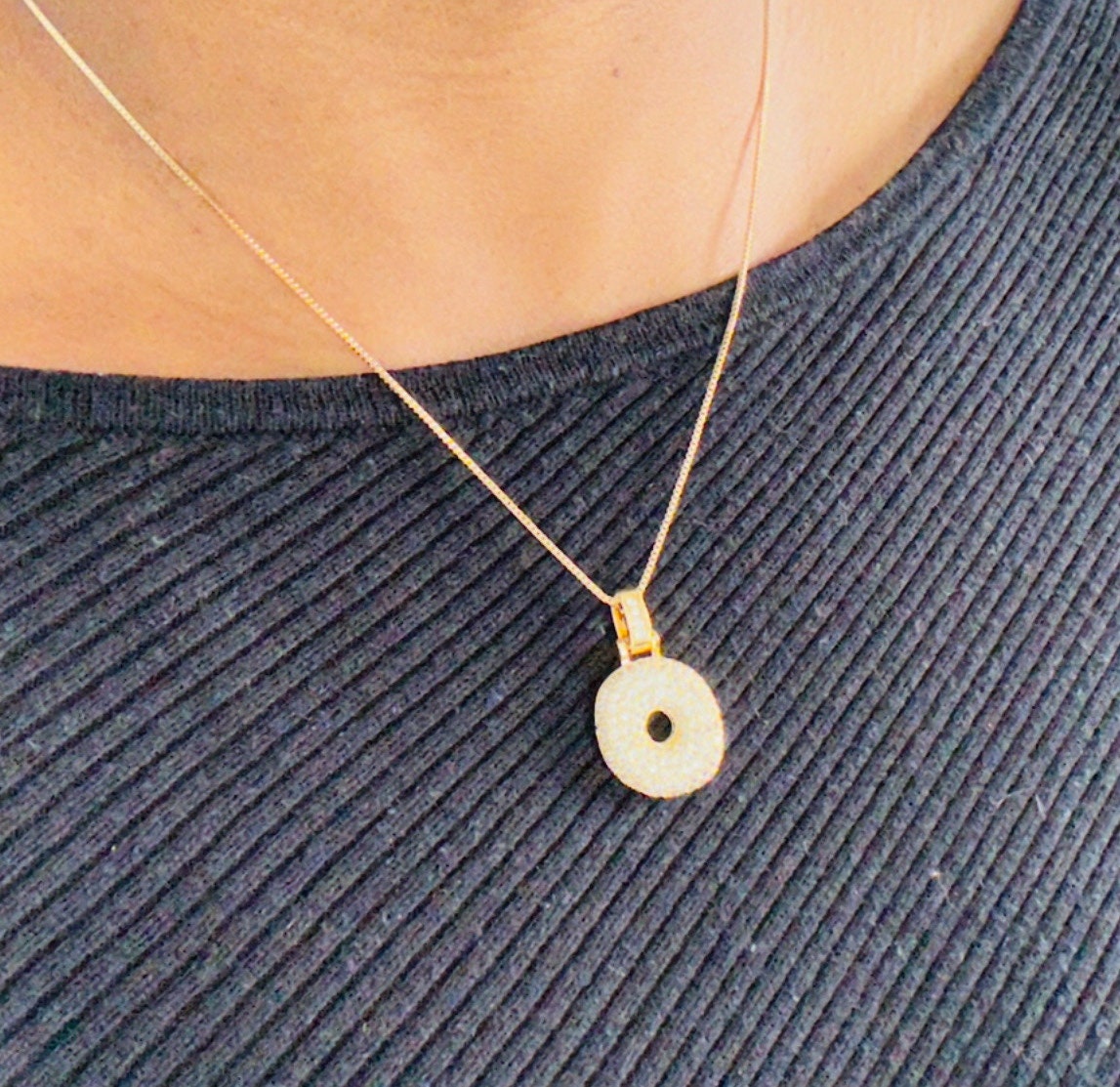 Elegant 18K Gold Plated Initial Charm Necklace