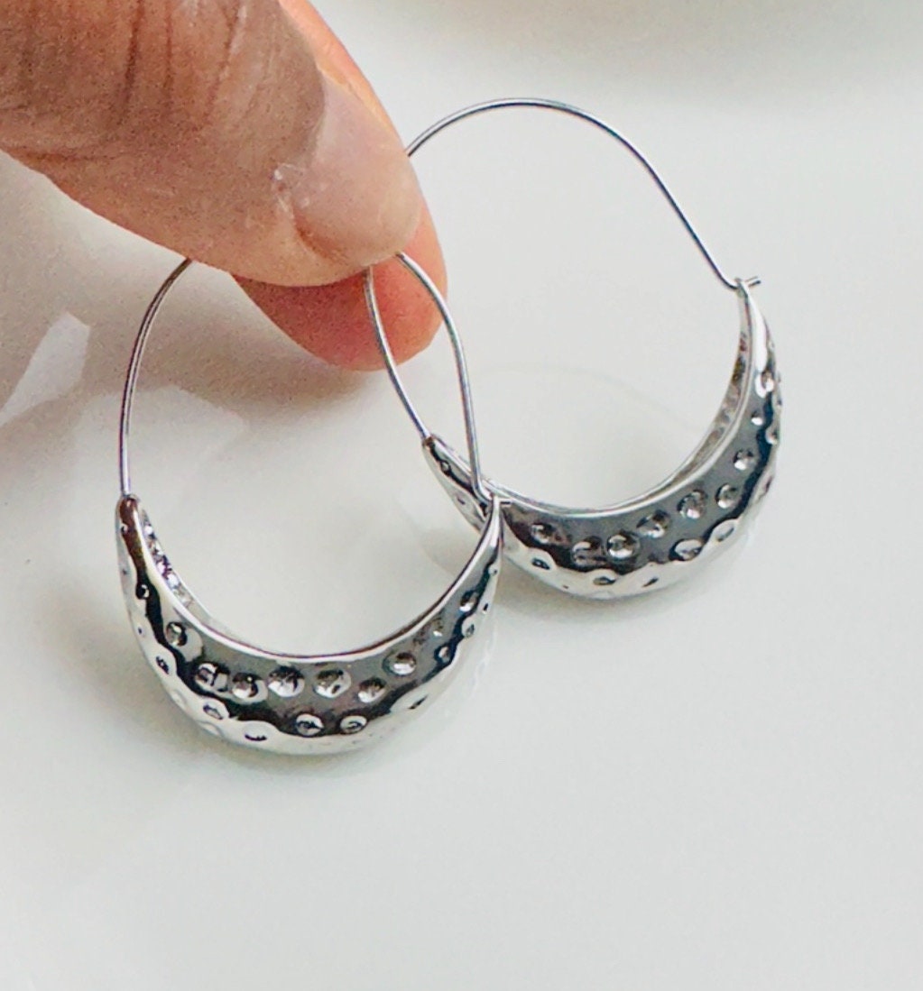 Silver Fulani Hoop Earring