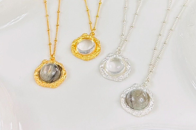 Sterling Silver Moonstone Necklace