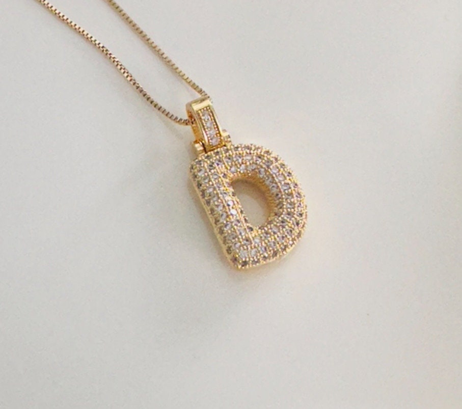 Elegant 18K Gold Plated Initial Charm Necklace