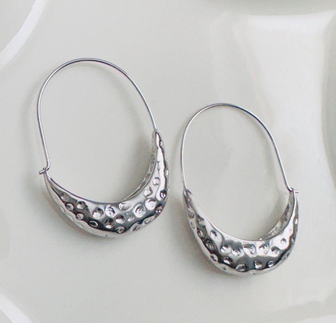 Silver Fulani Hoop Earring