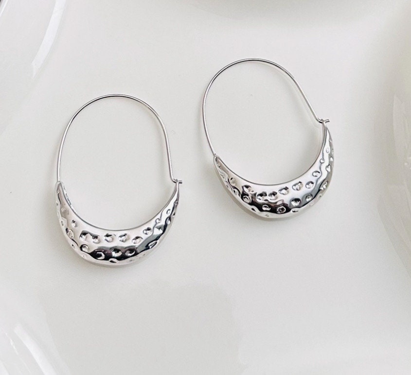 Silver Fulani Hoop Earring