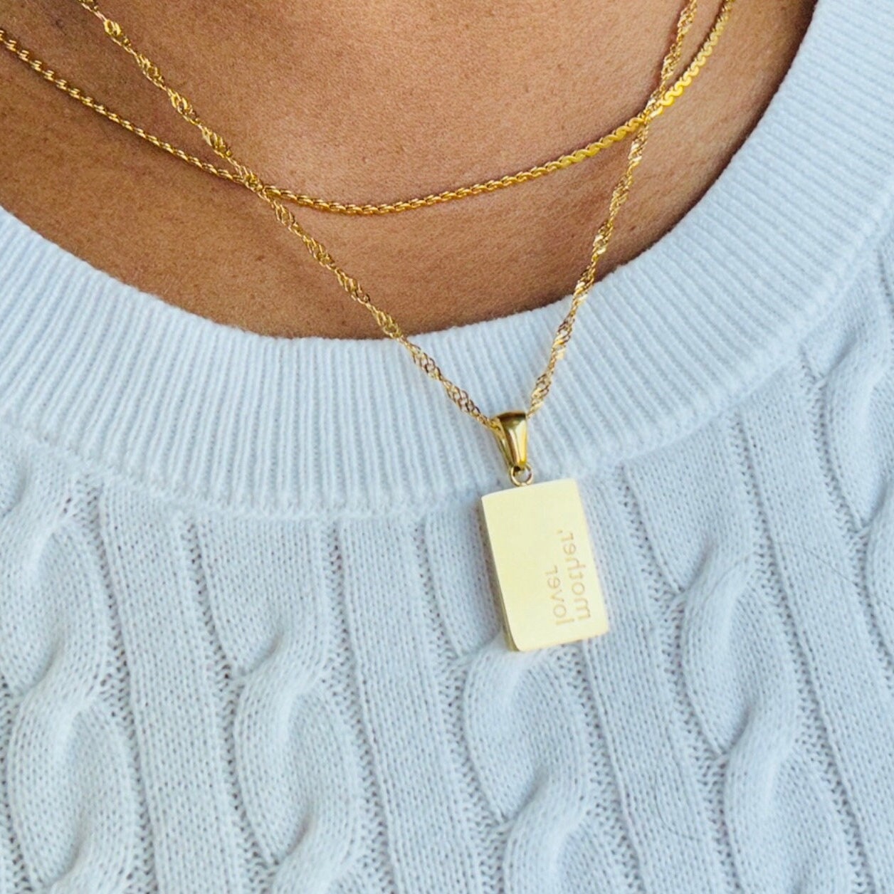 18K Gold Plated Stainless Steel Necklace For Mum