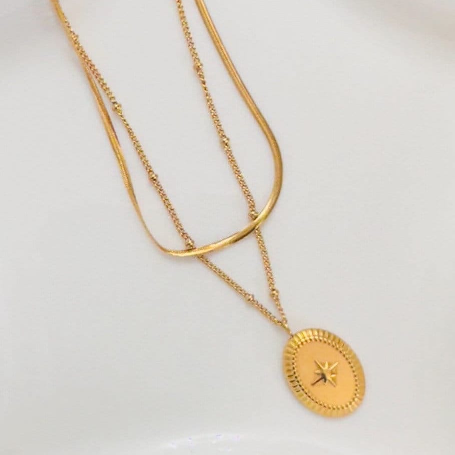 18K Gold Plated Star Pendant Necklace
