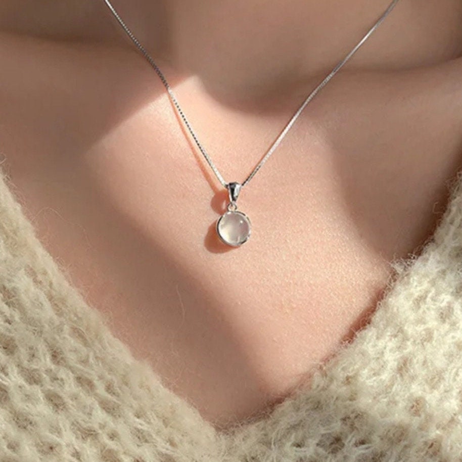 Sterling Silver Moonstone Necklace