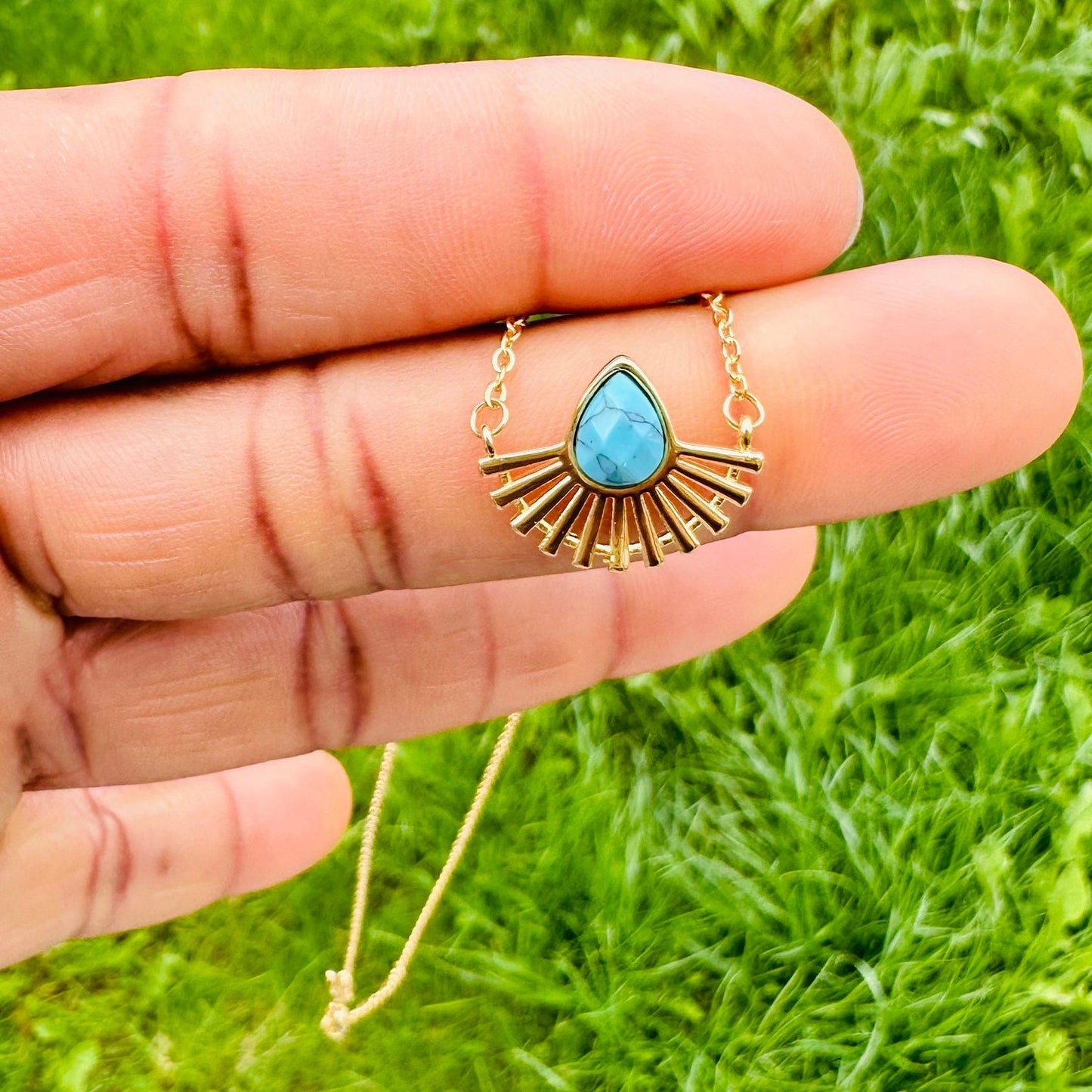 Gold Chain Sun Necklace