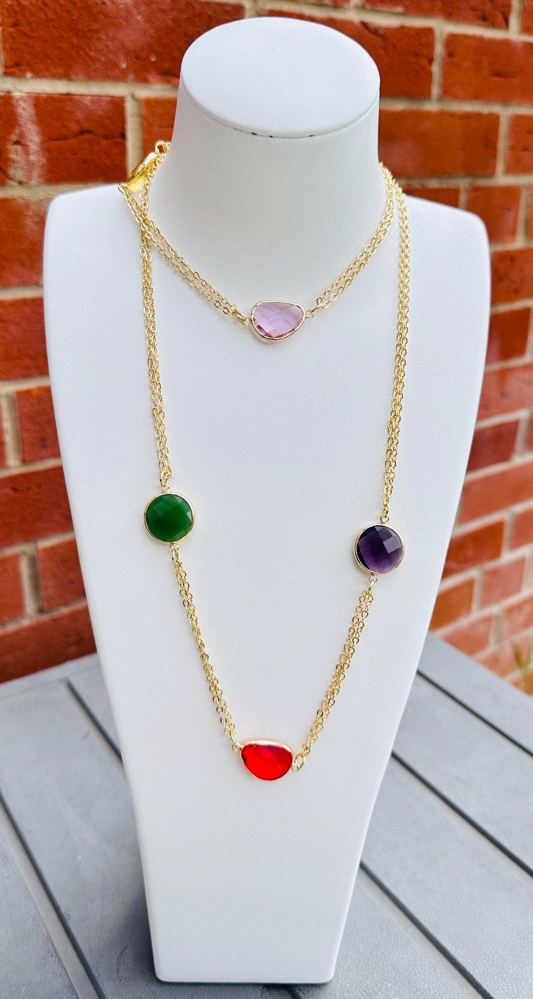 Colorful Boho Charm Necklace