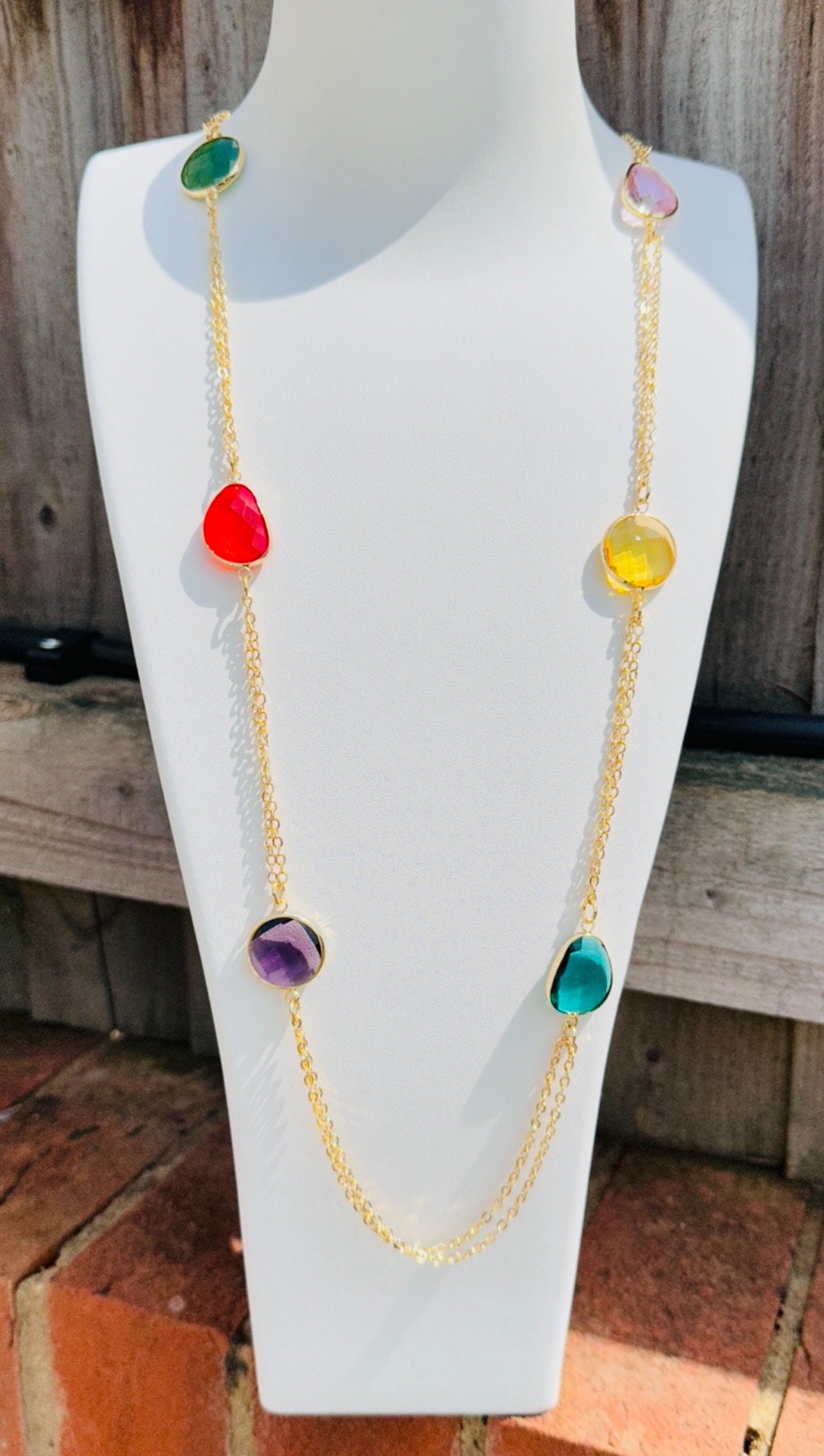 Colorful Boho Charm Necklace