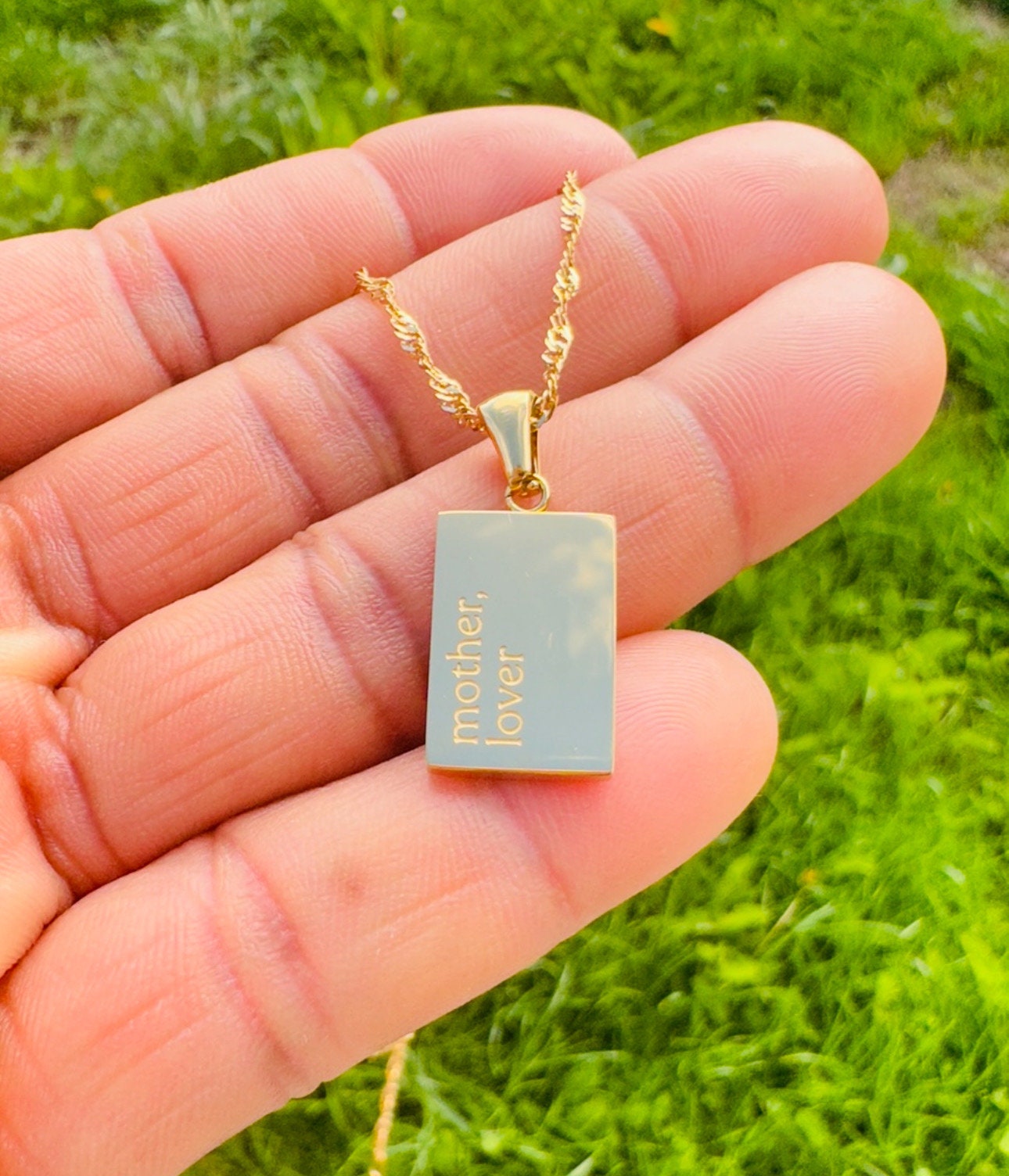 18K Gold Plated Stainless Steel Necklace For Mum