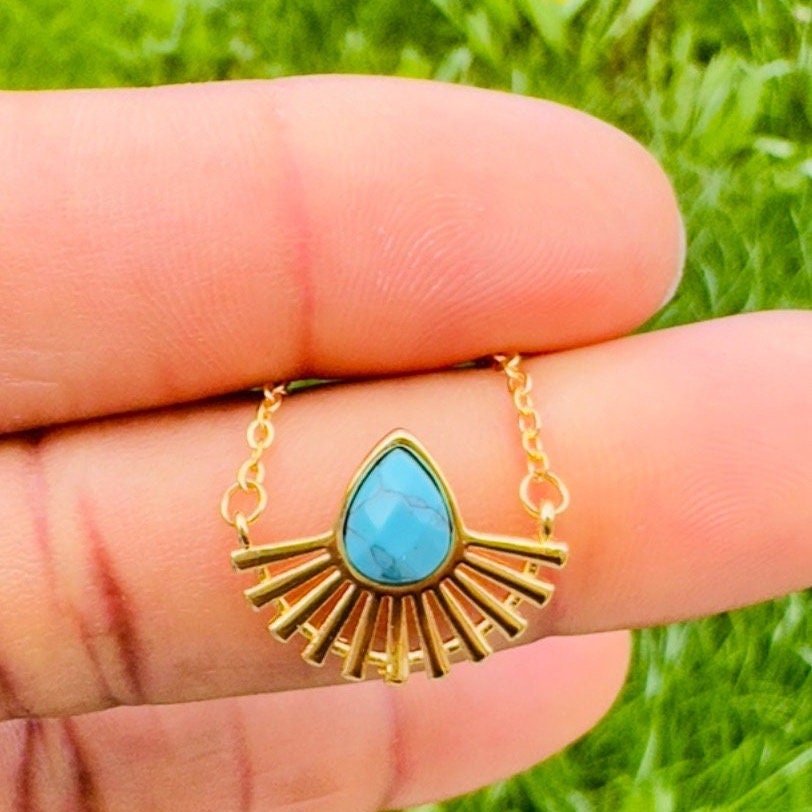 Gold Chain Sun Necklace