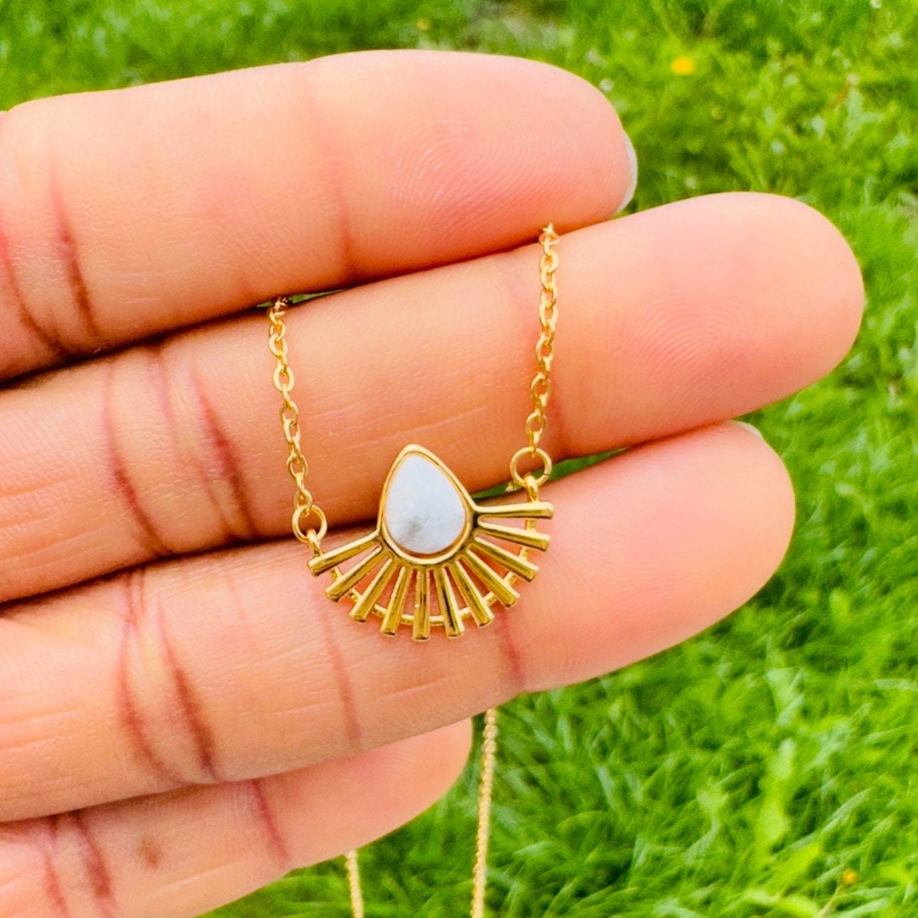 Gold Chain Sun Necklace