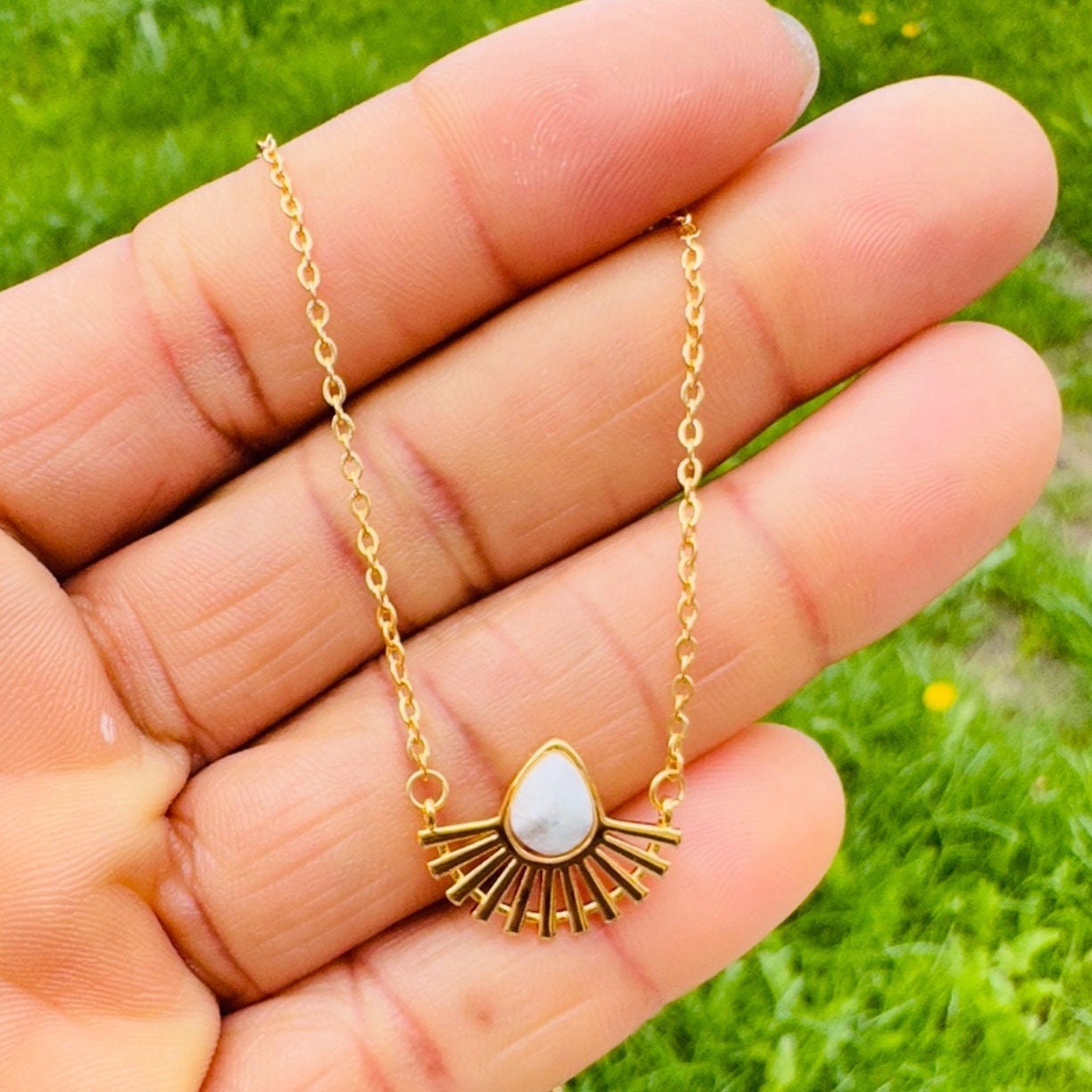 Gold Chain Sun Necklace