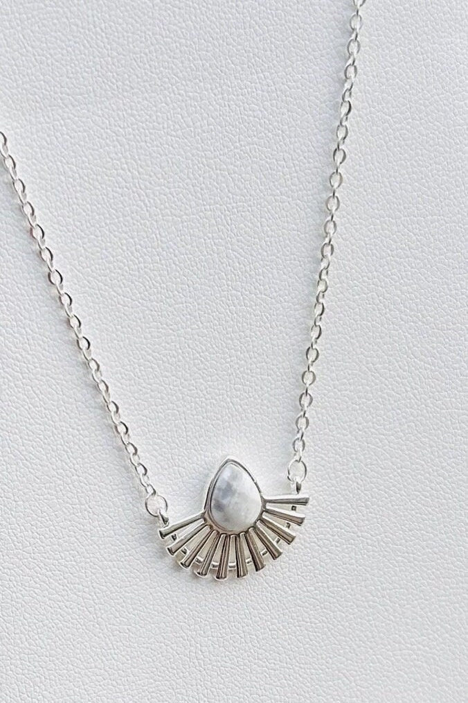 Silver Sun Choker Necklace