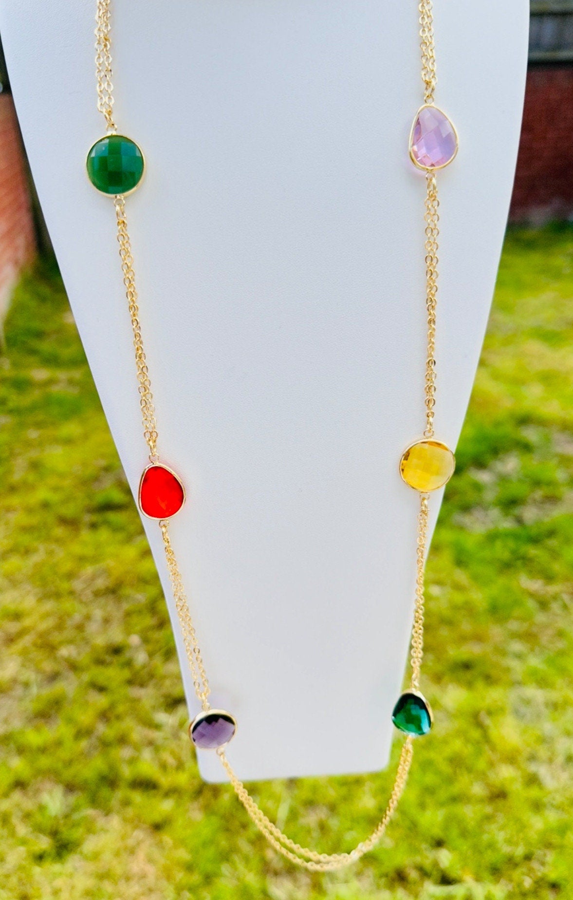 Colorful Boho Charm Necklace