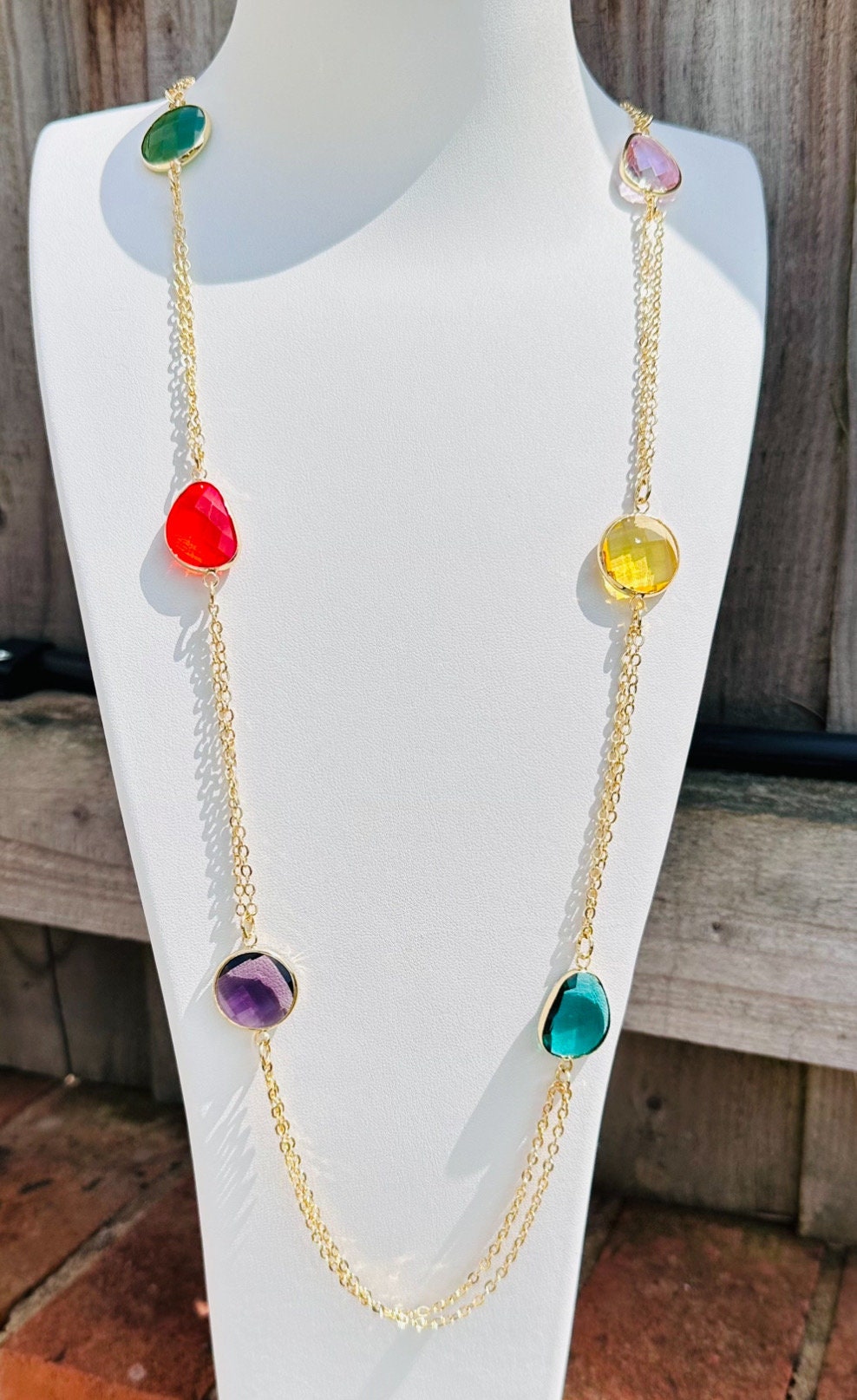 Colorful Boho Charm Necklace
