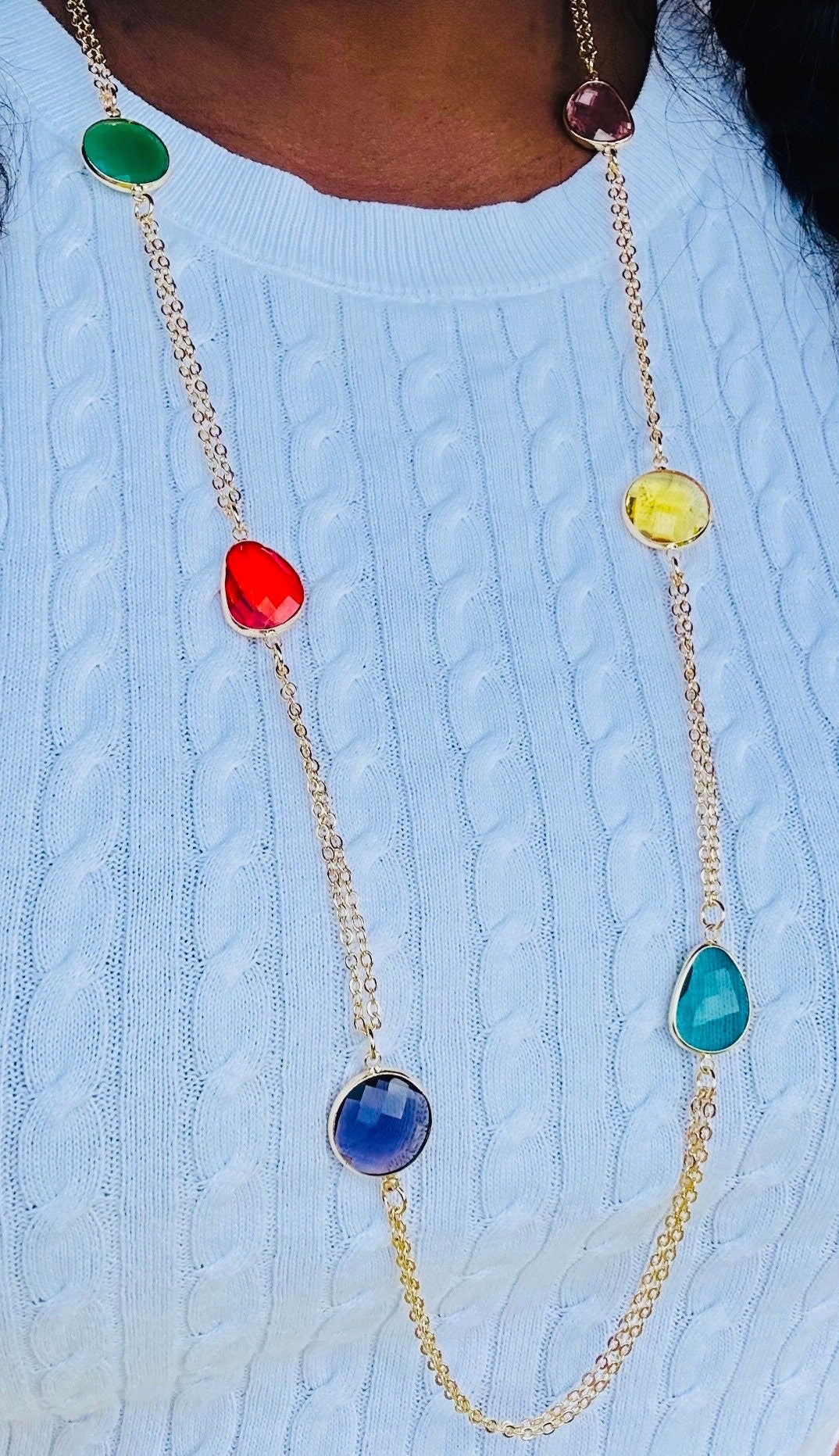 Colorful Boho Charm Necklace