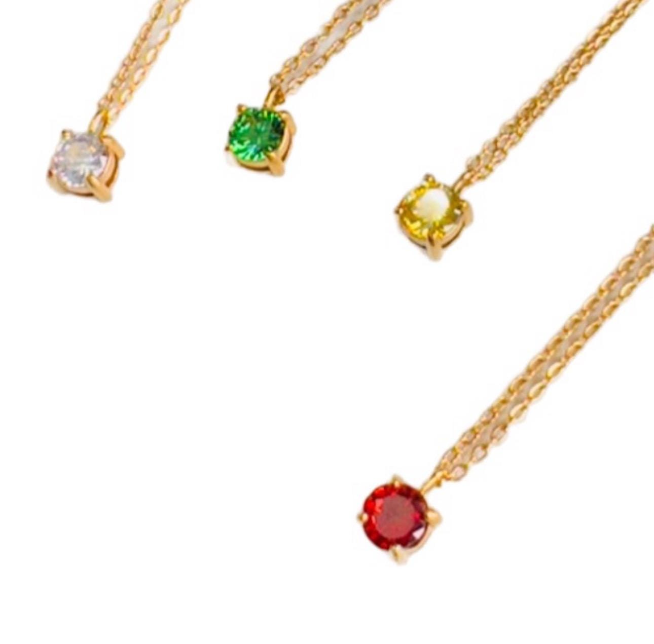 Minimalist Cubic Zircon 18K Gold Plated Necklace
