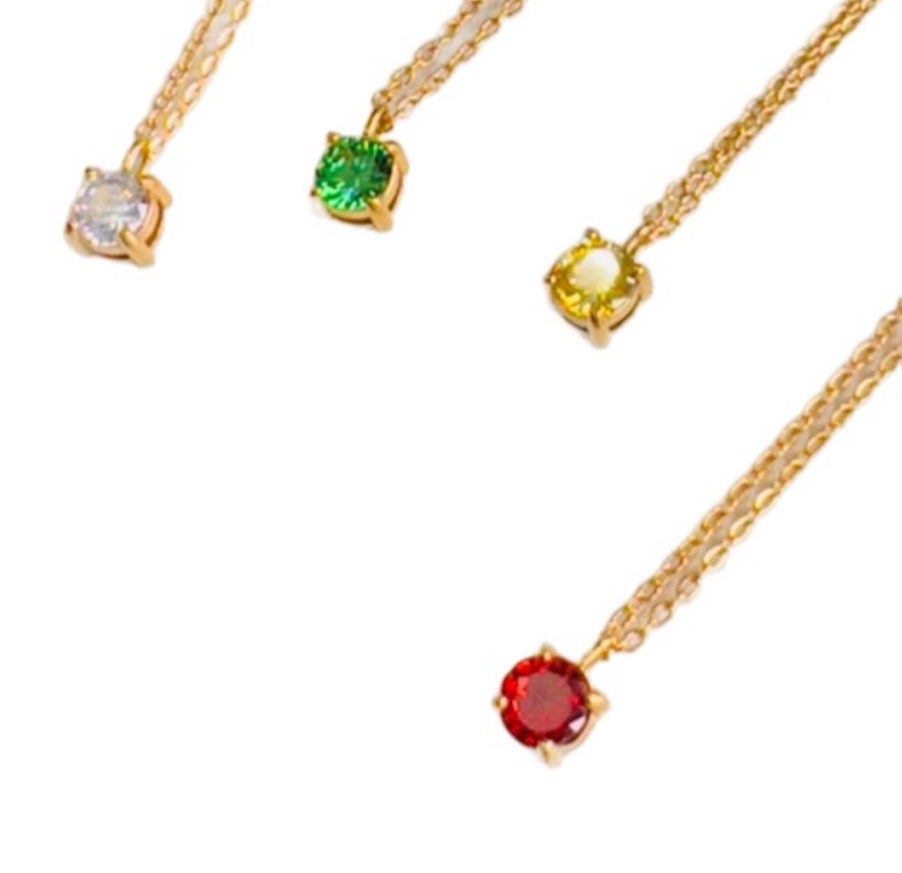 Minimalist Cubic Zircon 18K Gold Plated Necklace