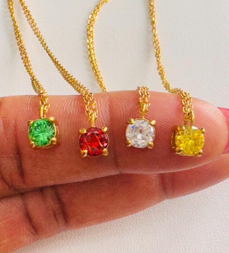 Minimalist Cubic Zircon 18K Gold Plated Necklace