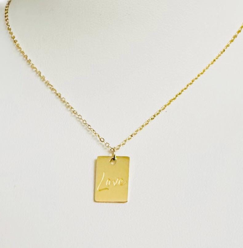 Gold Love Pendant Necklace