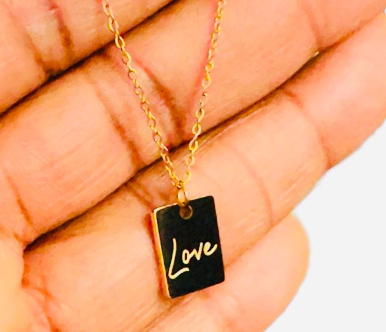 Gold Love Pendant Necklace